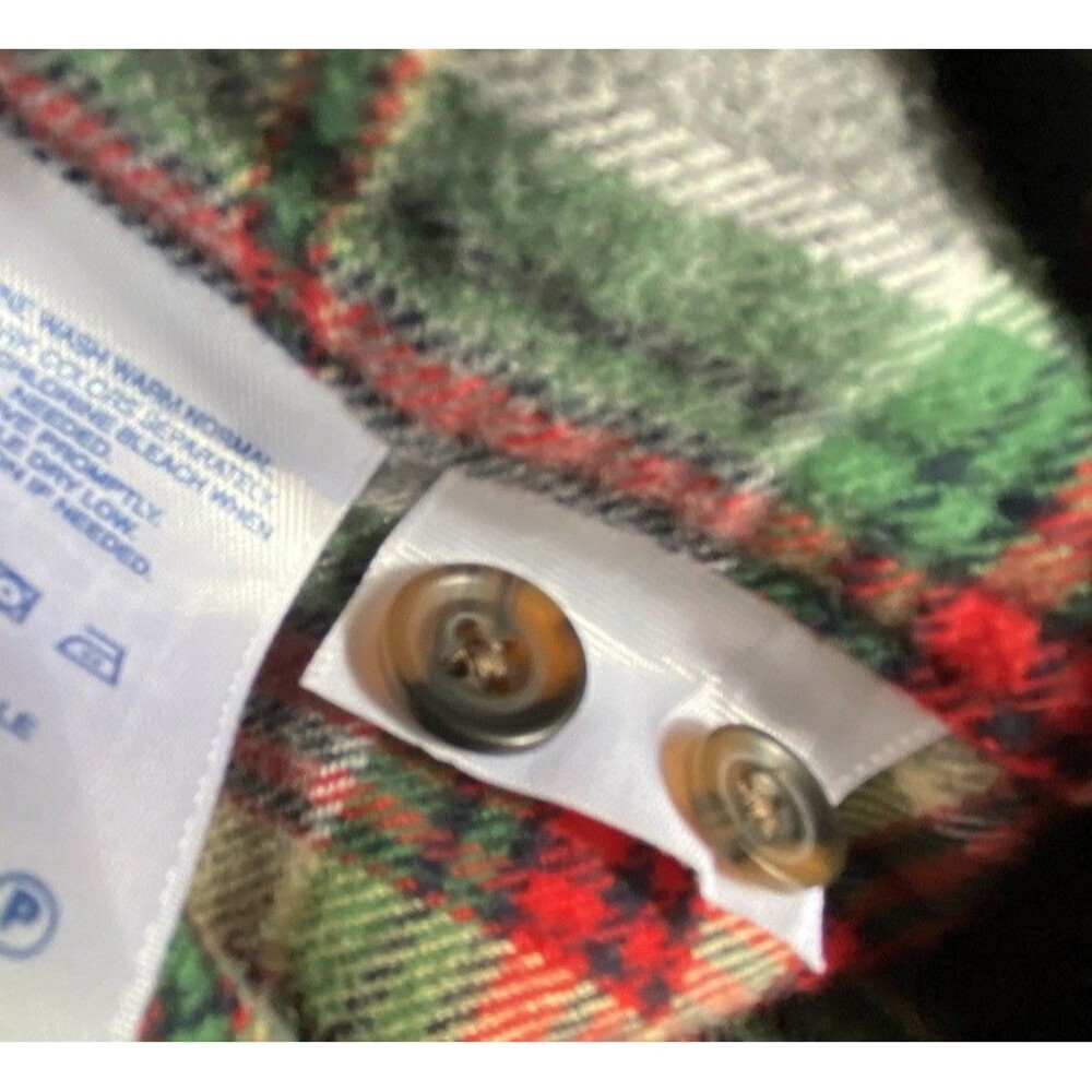 LANDS END Shirt Mens M Plaid Flannel 100% Cotton Button‎ Down Pocket MINT! - Picture 14 of 14